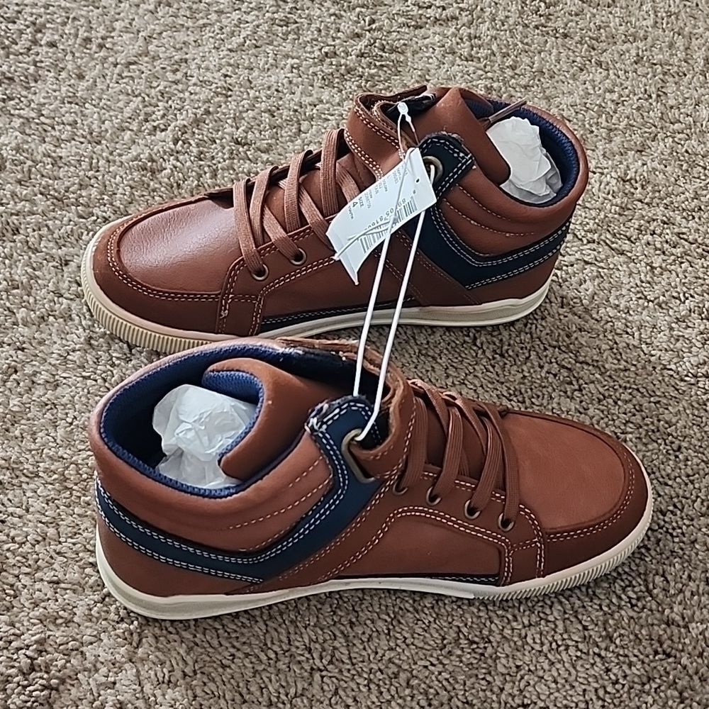 The Children's Place Brown and Navy High-Top Sneakers for Kids